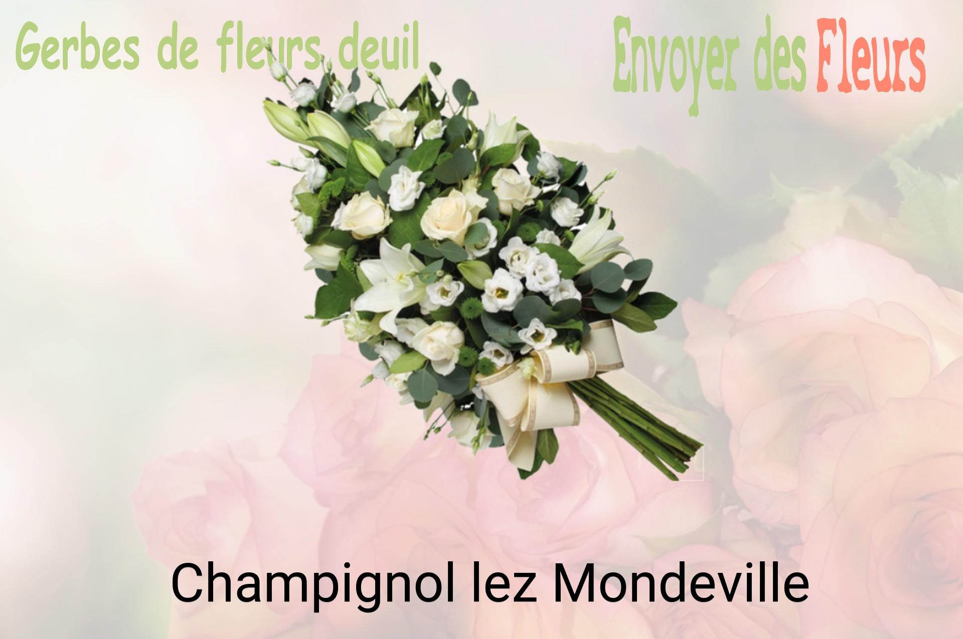 Gerbe de fleurs de deuil livrée à Champignol-lez-Mondeville
